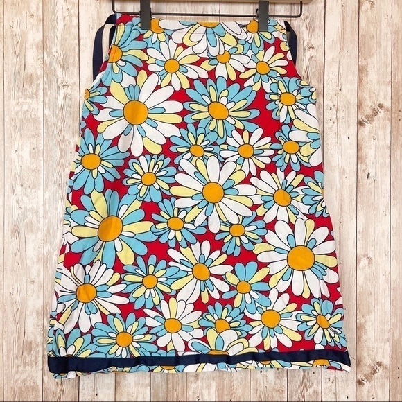 Hanna Andersson Mod Daisy Print Pillowcase Sleeveless Dress Size 6/7 Girls - Picture 1 of 11